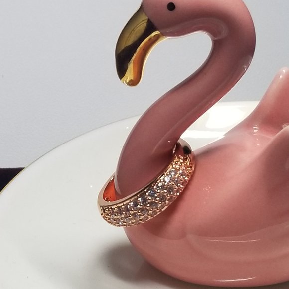 Janice Pave Wedding Band with AAA CZ Diamonds - Picture 10 of 16